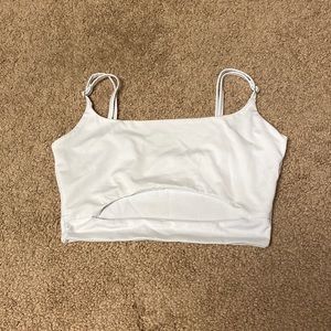 white underboob cut out crop top